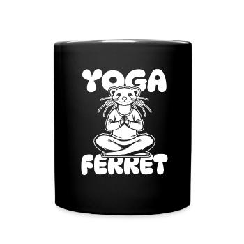 Frettchen Iltis - Tasse einfarbig - Schwarz - Vorne