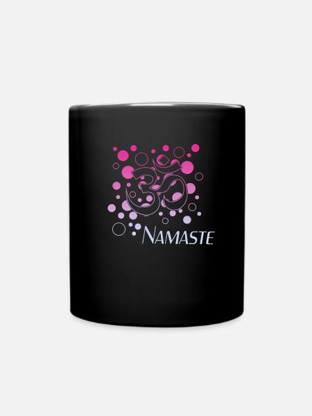 Namaste Yoga Om - Tasse einfarbig - Schwarz