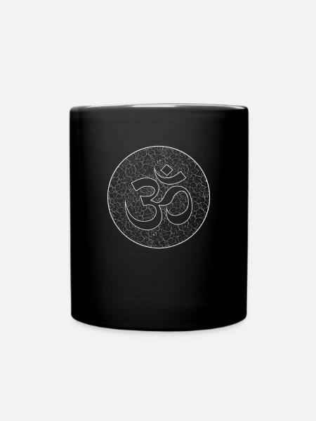 Om Circle Kreis Yoga Namaste yoga om - Tasse einfarbig - Schwarz