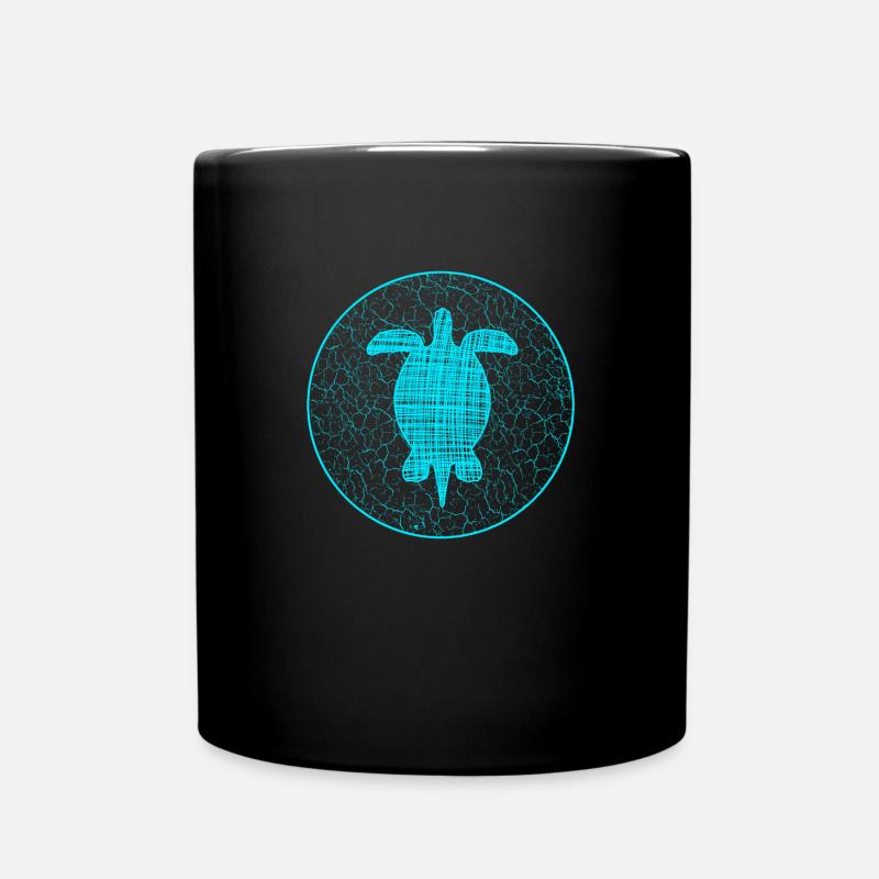 Turtle Schildkröteim - Tasse einfarbig - Schwarz