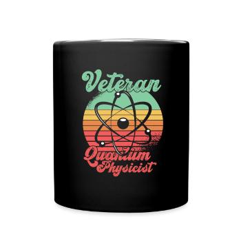 Physics Physicist Veteran Quantum Physics - Full Colour Mug - black - Front