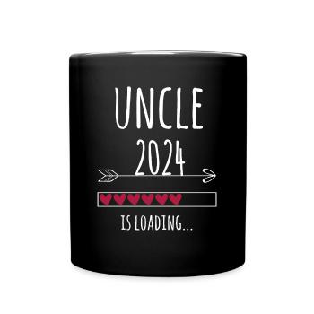 Oncle enceinte 2024 Cadeau bébé enceinte - Mug uni - noir - Devant