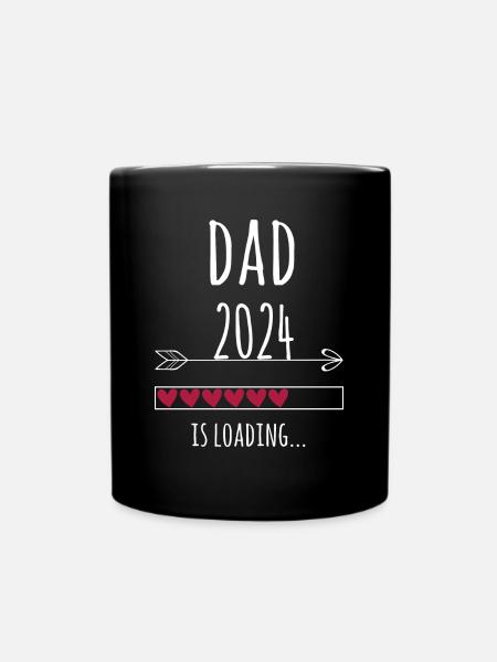 werdender Vater 2024 Schwanger Baby Geschenk - Tasse einfarbig - Schwarz