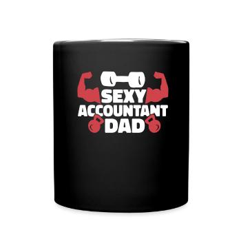 Comptable Conseiller fiscal Papa Sexy Comptable - Mug uni - noir - Devant