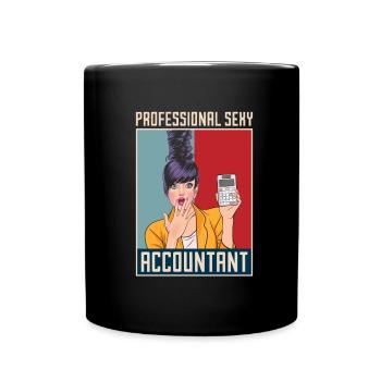 Accountant Tax Advisor Calculator - Full Colour Mug - black - Front