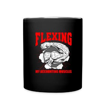 Accountant Tax Advisor Muscle - Full Colour Mug - black - Front