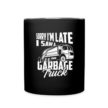 Camionneur Camionneur Camionneur Camionneur Camion à ordures - Mug uni - noir - Devant