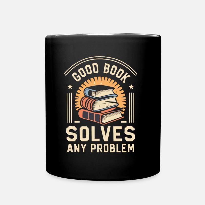 Buch - Tasse einfarbig - Schwarz