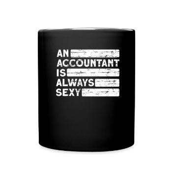 Accountant Tax Advisor Witzig - Full Colour Mug - black - Front