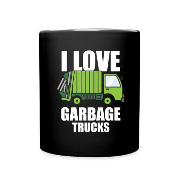 Truck Driver Trucker Truck Driver Love - Full Colour Mug - black - Front