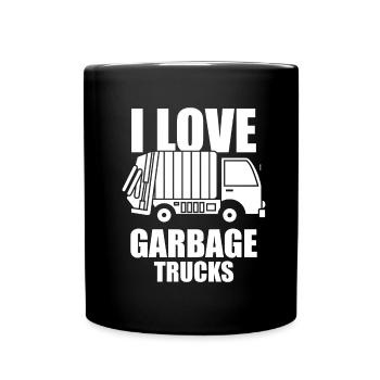 Truck Driver Trucker Truck Driver Love - Full Colour Mug - black - Front