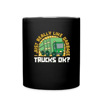 Truck Driver Trucker Truck Driver Funny - Full Colour Mug - black - Front