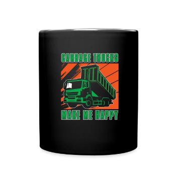 Camionneur Camionneur Camionneur Camionneur Camion à ordures - Mug uni - noir - Devant