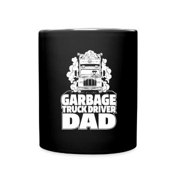 Lkw Fahrer Trucker Lastwagenfahrer Papa - Tasse einfarbig - Schwarz - Vorne