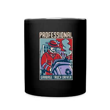 Truck Driver Trucker Truck Driver Professional - Full Colour Mug - black - Front