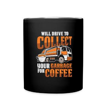 Camionneur Camionneur Camionneur Camion Chauffeur Café - Mug uni - noir - Devant