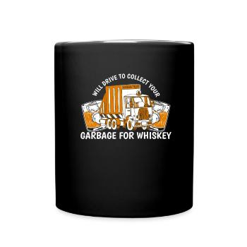 Lkw Fahrer Trucker Lastwagenfahrer Whiskey - Tasse einfarbig - Schwarz - Vorne