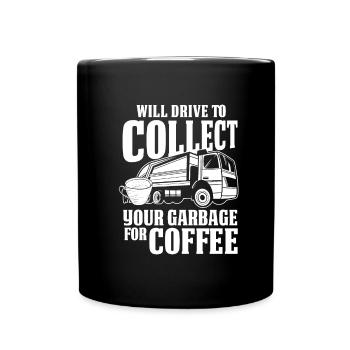 Camionneur Camionneur Camionneur Camion Chauffeur Café - Mug uni - noir - Devant