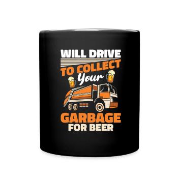 Camionneur Camionneur Camionneur Chauffeur Bière - Mug uni - noir - Devant