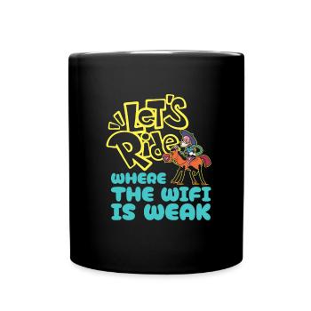 Horse Equestrian Funny Endurance Riding - Full Colour Mug - black - Front