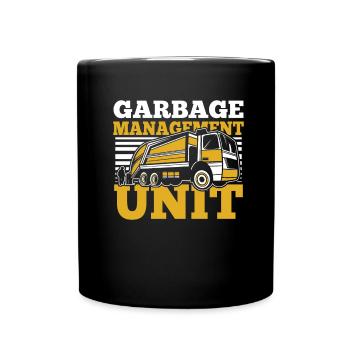 Camionneur Camionneur Camionneur Camionneur Camion à ordures - Mug uni - noir - Devant