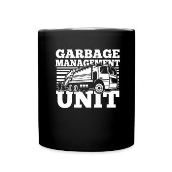 Camionneur Camionneur Camionneur Camionneur Camion à ordures - Mug uni - noir - Devant