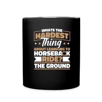 Horse Equestrian Funny Endurance Riding - Full Colour Mug - black - Front