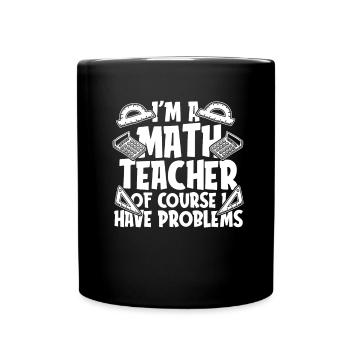 Professeur de mathématiques Professeur de mathématiques Tuteur de mathématiques - Mug uni - noir - Devant