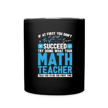 Math Teacher Math Teacher Equations - Full Colour Mug - black - Front