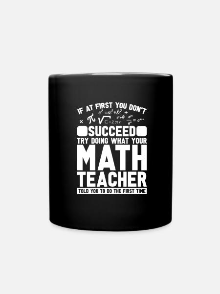 Mathelehrer Mathe Lehrer Sarkastisch - Tasse einfarbig - Schwarz