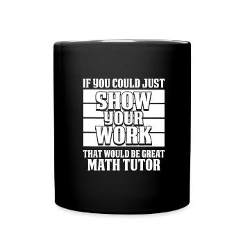 Professeur de mathématiques Professeur de mathématiques Professeur de mathématiques Travaillant - Mug uni - noir - Devant