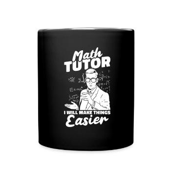 Professeur de mathématiques Professeur de mathématiques Tuteur de mathématiques - Mug uni - noir - Devant