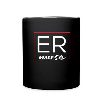 Krankenschwester Notfall Krankenschwester - Tasse einfarbig - Schwarz - Vorne