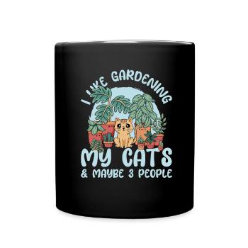 Hobby Gardener Garden Cute Garden Cat - Mug uni - noir - Devant