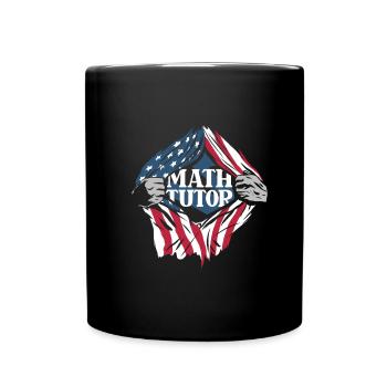 Mathelehrer Mathe Lehrer US Flagge Math Tutor - Tasse einfarbig - Schwarz - Vorne