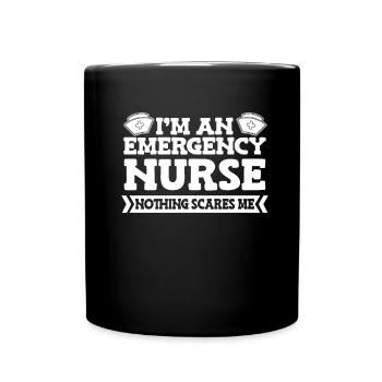 Krankenschwester Kornett - Tasse einfarbig - Schwarz - Vorne