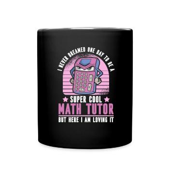 Math Teacher Math Teacher Calculator - Full Colour Mug - black - Front