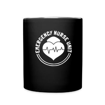 Krankenschwester Herz Notfall Krankenschwester - Tasse einfarbig - Schwarz - Vorne