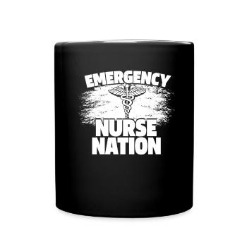 Krankenschwester Nation Notfallkrankenschwester - Tasse einfarbig - Schwarz - Vorne