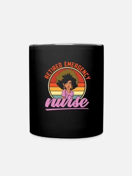 Retired Nurse - Full Colour Mug - black