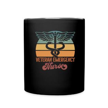 Nurse Emergency Nurse - Full Colour Mug - black - Front