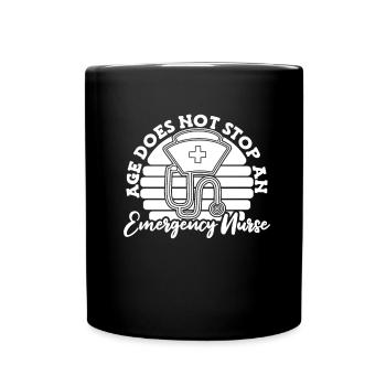 Krankenschwester Cool Notfall Krankenschwester - Tasse einfarbig - Schwarz - Vorne