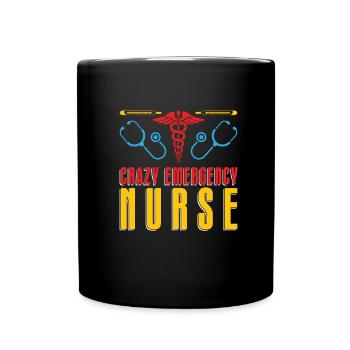 Nurse Crazy - Full Colour Mug - black - Front