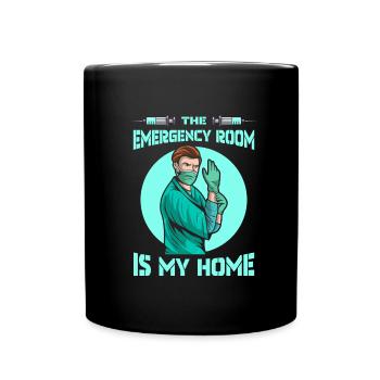 Nurse Cool Emergency Nurse - Full Colour Mug - black - Front