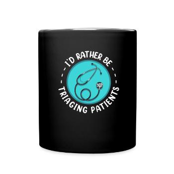 Nurse Triage Emergency Nurse - Full Colour Mug - black - Front