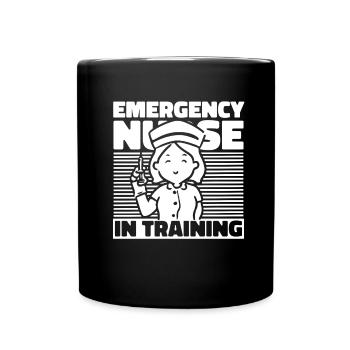 Krankenschwester Ausbildung - Tasse einfarbig - Schwarz - Vorne