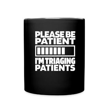 Krankenschwester Lustig Notfallkrankenschwester - Tasse einfarbig - Schwarz - Vorne