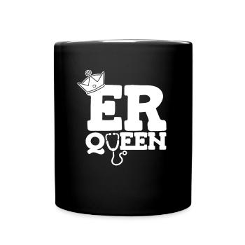 Reine infirmière - Mug uni - noir - Devant