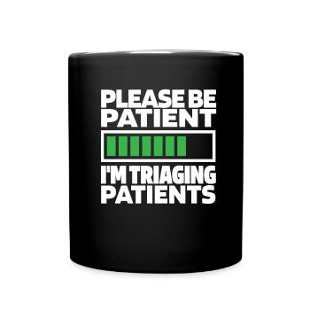 Krankenschwester Triage Notfall Krankenschwester - Tasse einfarbig - Schwarz - Vorne