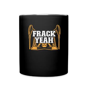 Oilfield Oil Rig Funny Fracking - Full Colour Mug - black - Front